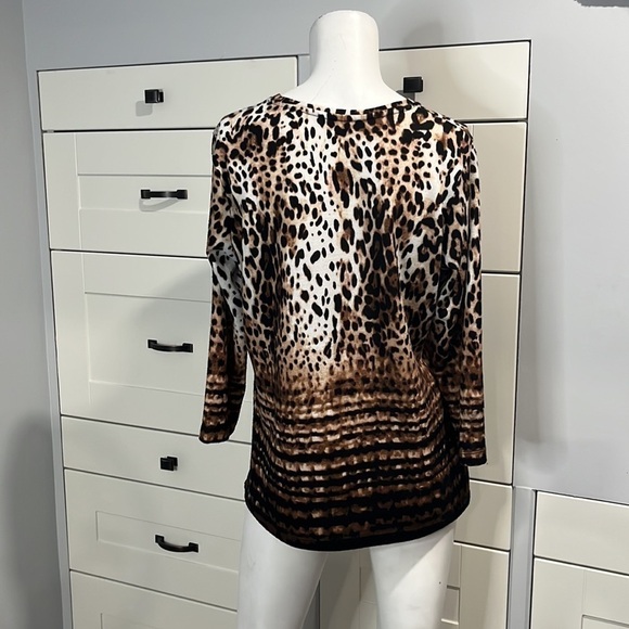 ALIA small animal, print stretchy top sweater, multi patterned - Picture 3 of 4